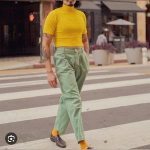 Sage Green Big Bud Press Trousers